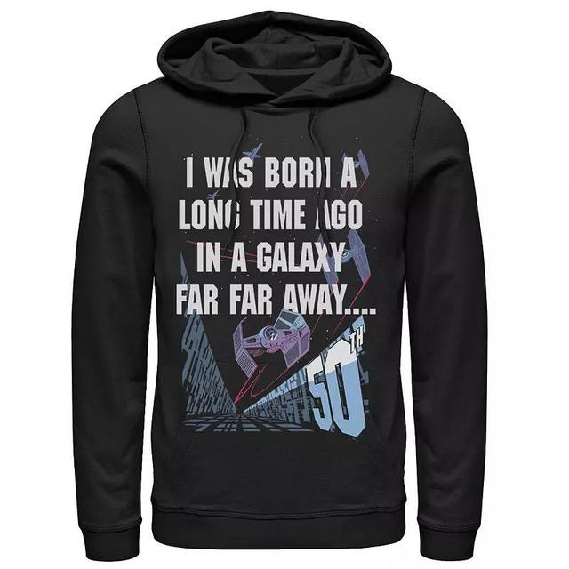 Mens Star Wars I Was Born A Long Time Ago 50th Birthday Portrait Hoodie, Boys Product Image