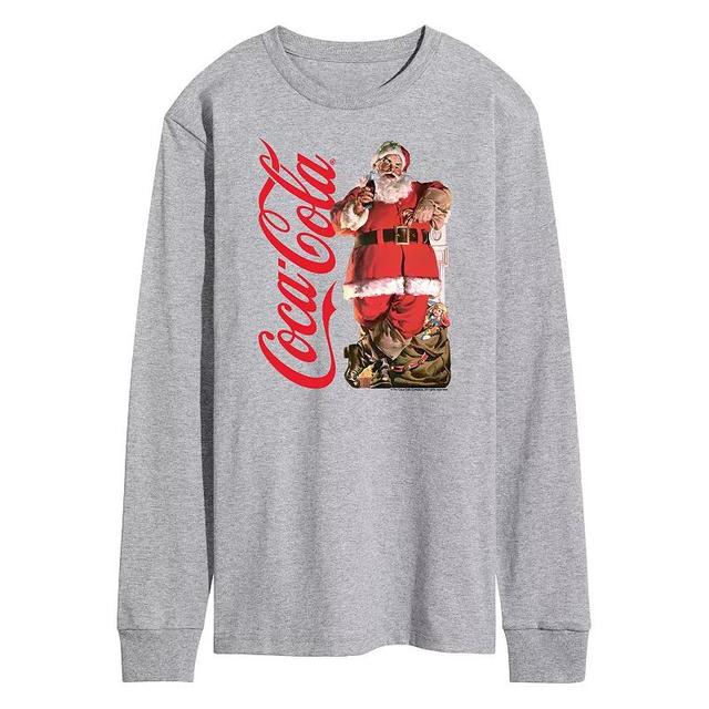 Mens CocaCola Vintage Santa Long Sleeve Graphic Tee Product Image