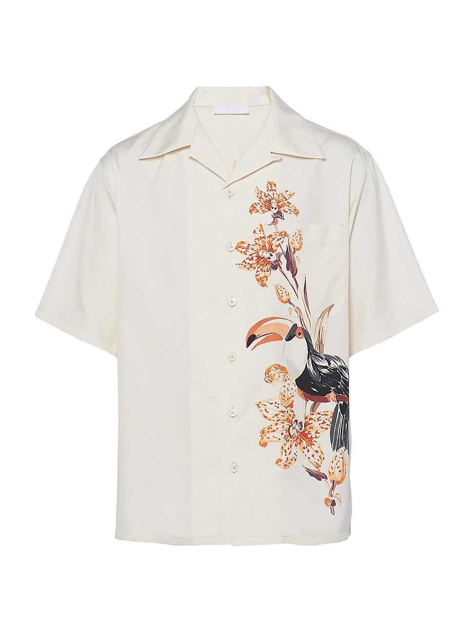 Mens Short Sleeved Silk Shirt Product Image