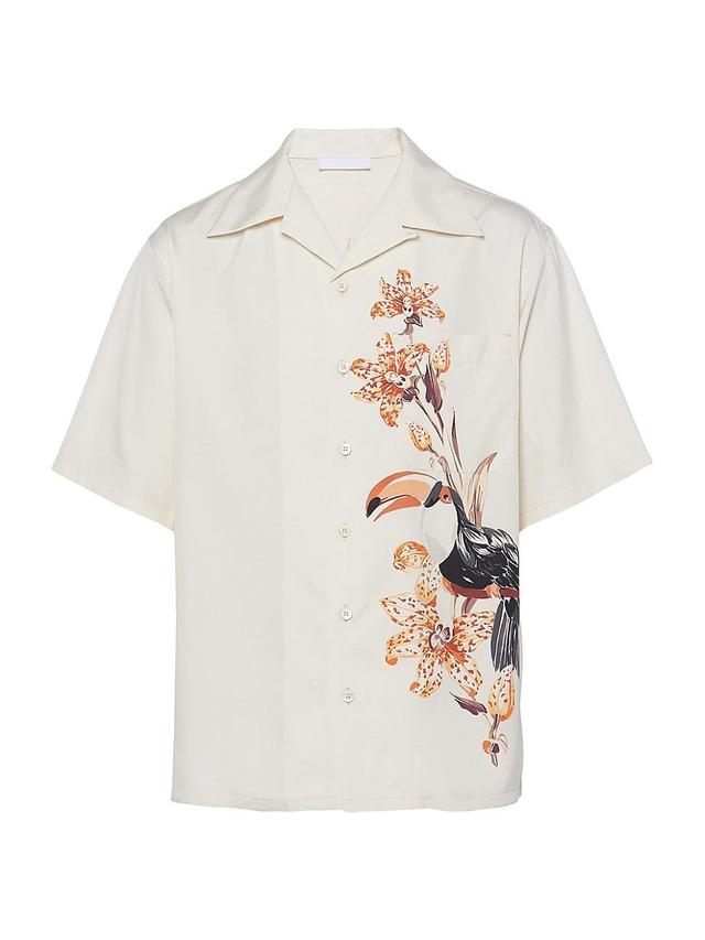 Mens Short Sleeved Silk Shirt Product Image