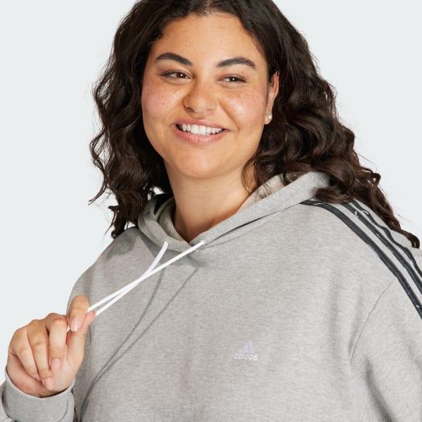 Essentials 3-Stripes Animal Print Relaxed Hoodie (Plus Size) Product Image