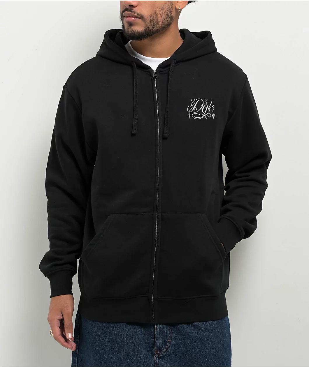 DGK Fool For You Black Zip Hoodie Product Image