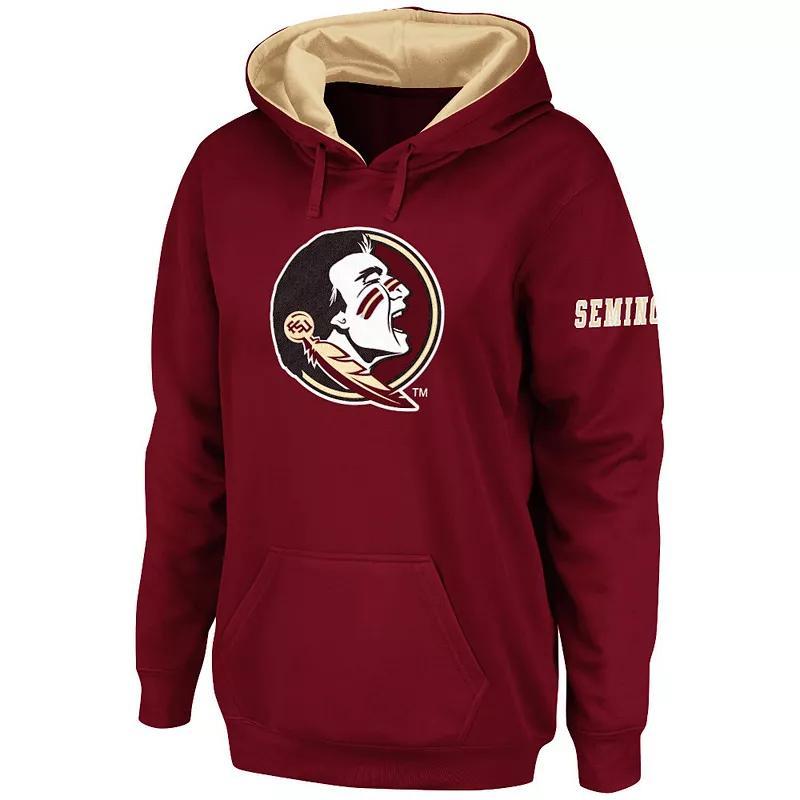 Womens Stadium Athletic Garnet Florida State Seminoles Big Logo Pullover Hoodie Product Image