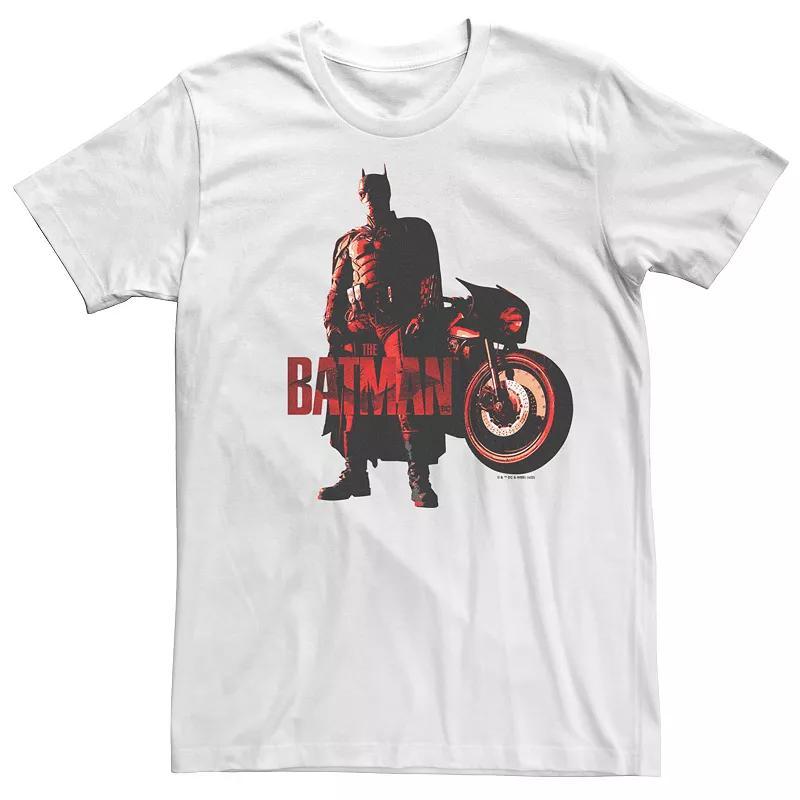 Mens DC Comics The Batman Batcycle Red Light Tee Product Image