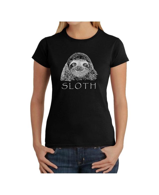 Womens Word Art T-Shirt - Sloth Product Image