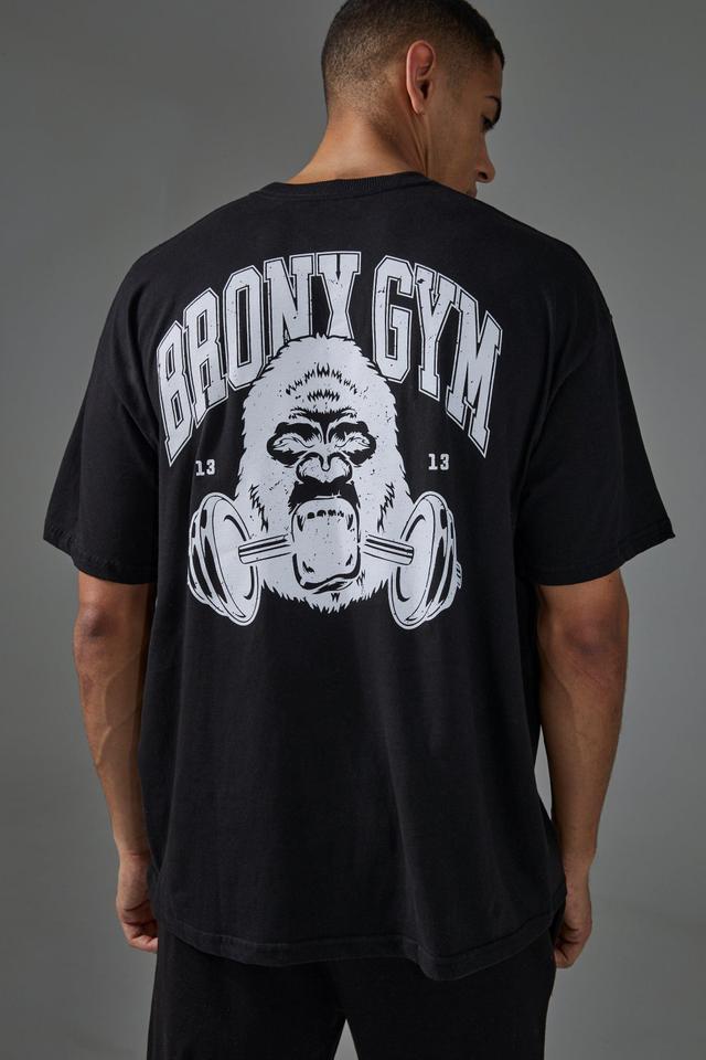 Man Active Bronx Gym Oversized T-shirt | boohooMAN USA Product Image