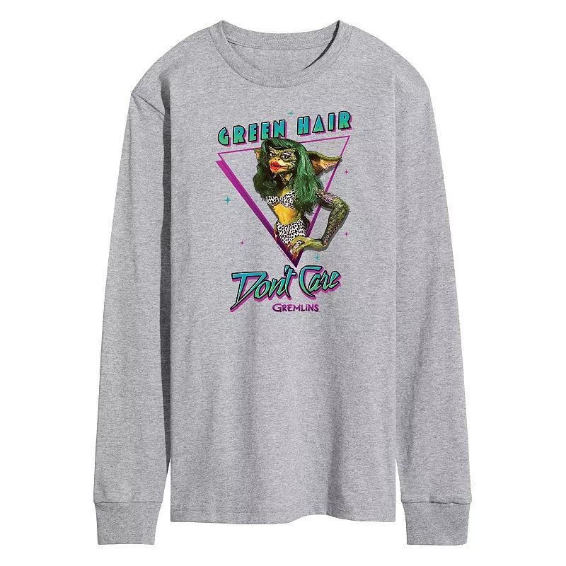 Mens Gremlins Green Hair Dont Care Long Sleeve Graphic Tee Product Image