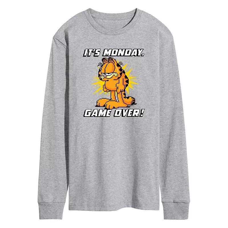 Mens Garfield Its Monday Long Sleeve Graphic Tee Product Image