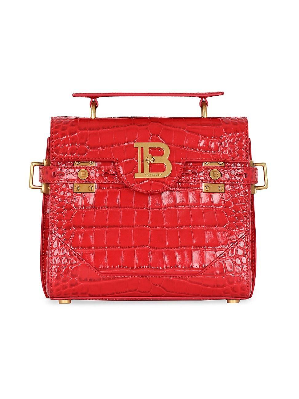 Womens B-Buzz 23 Crocodile-Embossed Leather Top-Handle Bag Product Image