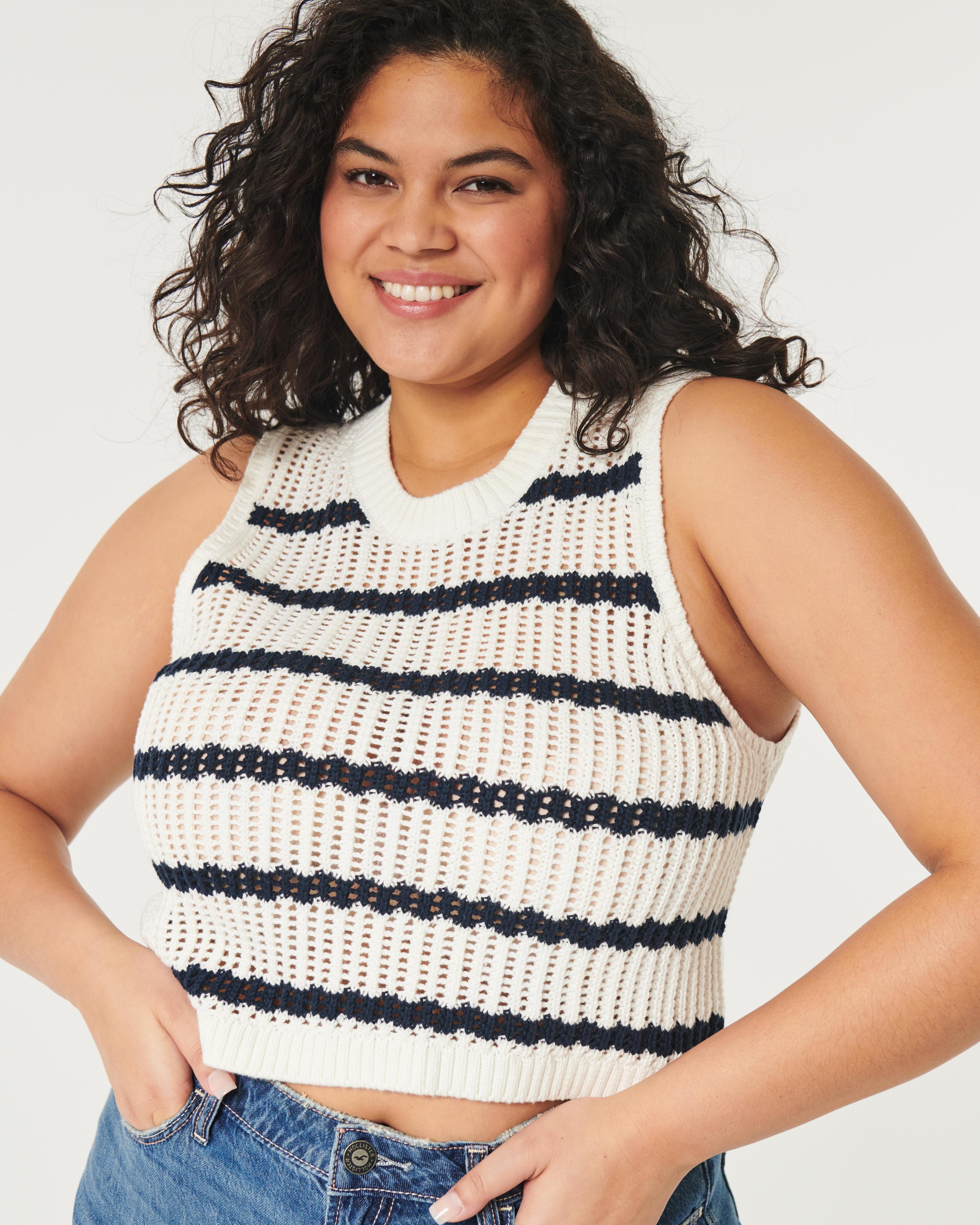 Easy Crochet-Style High-Neck Tank Product Image