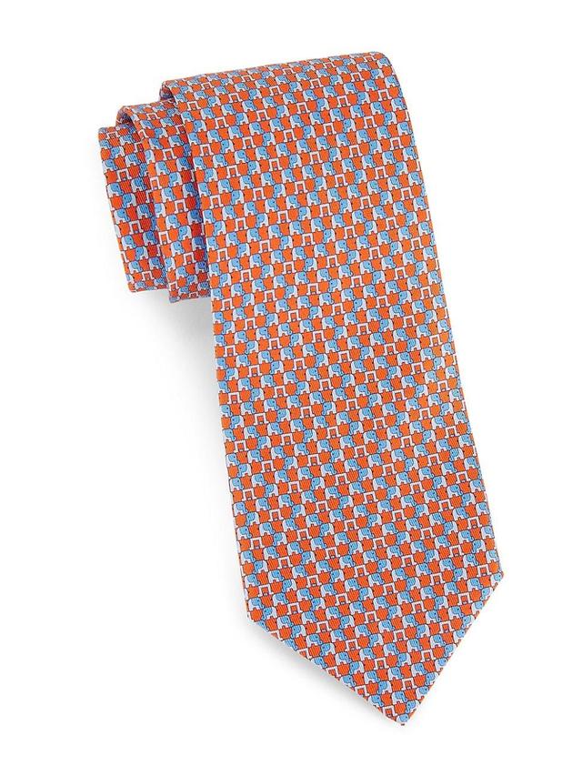 Mens Elephant Gancini Silk Tie Product Image