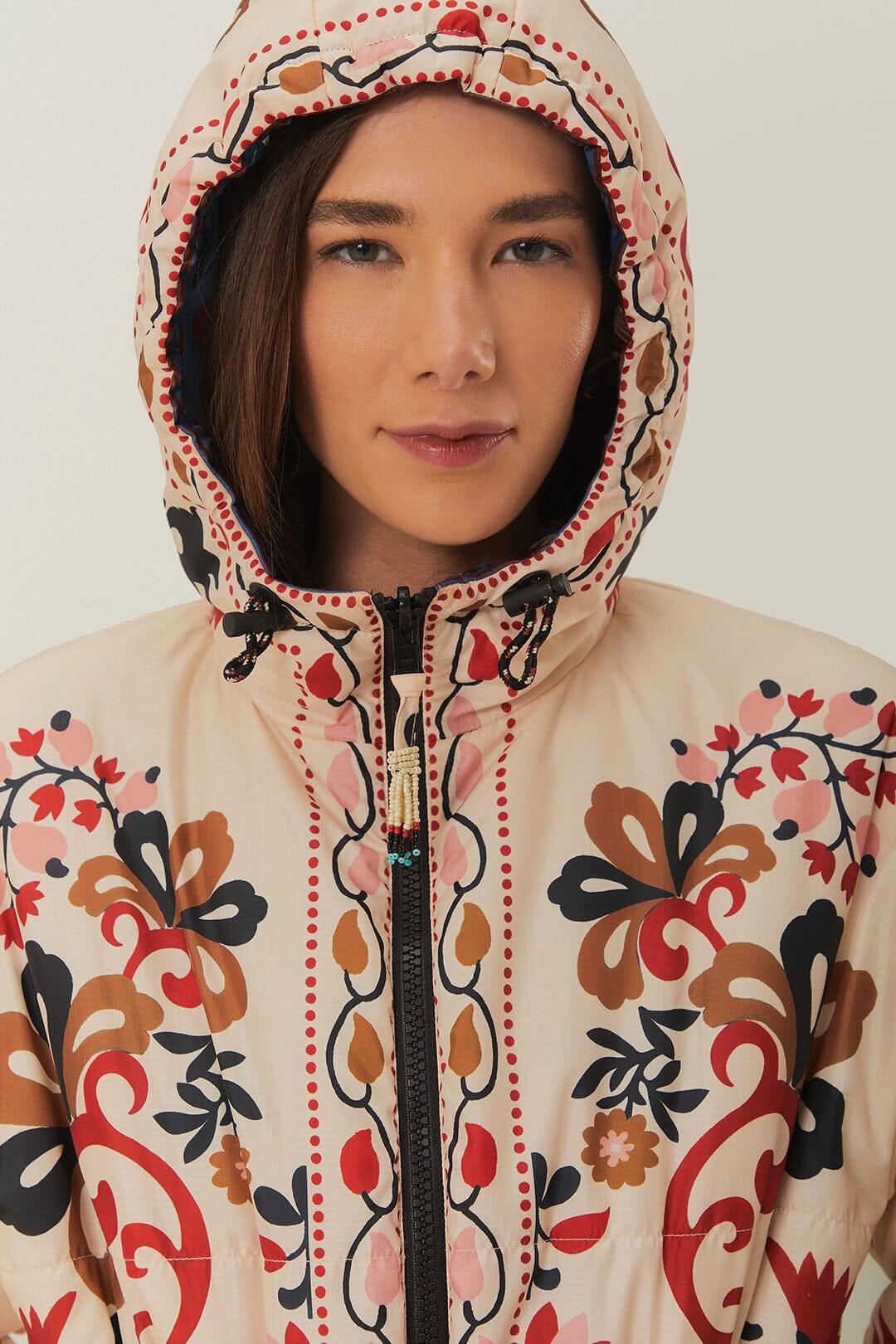 Reversible Cashew Mandala Puffer Jacket Product Image