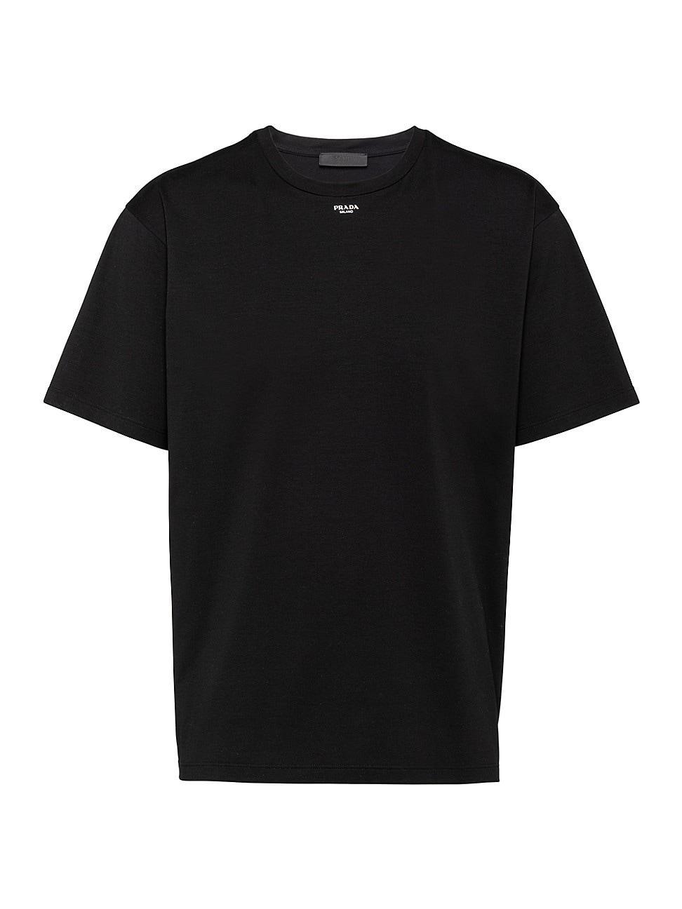 Mens Stretch Cotton T-Shirt With Logo Product Image