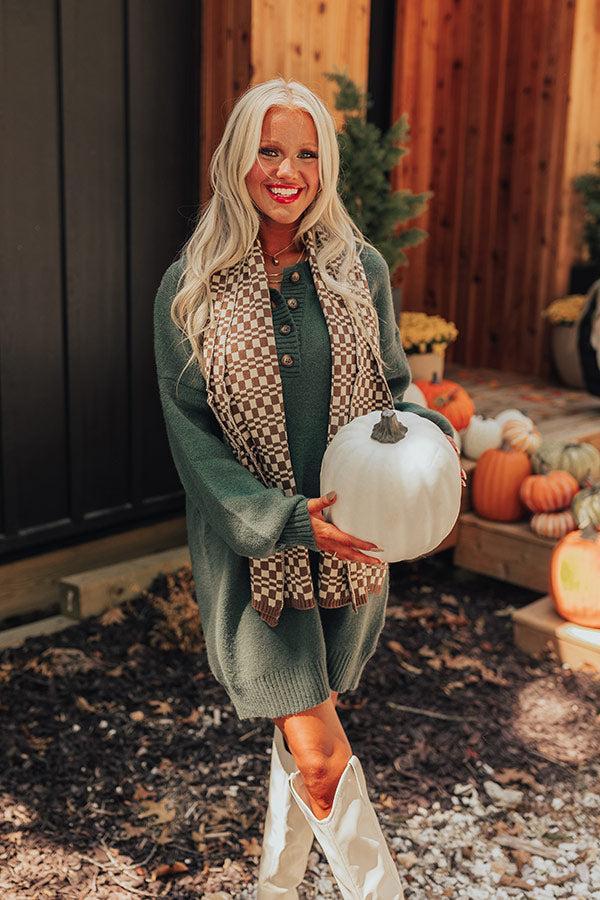 Pumpkin Spice Feels Knit Sweater Dress Product Image