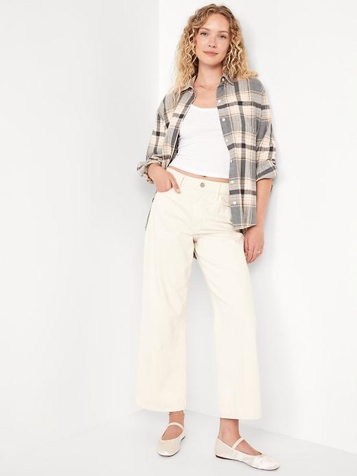 Button-Down Flannel Tunic Product Image