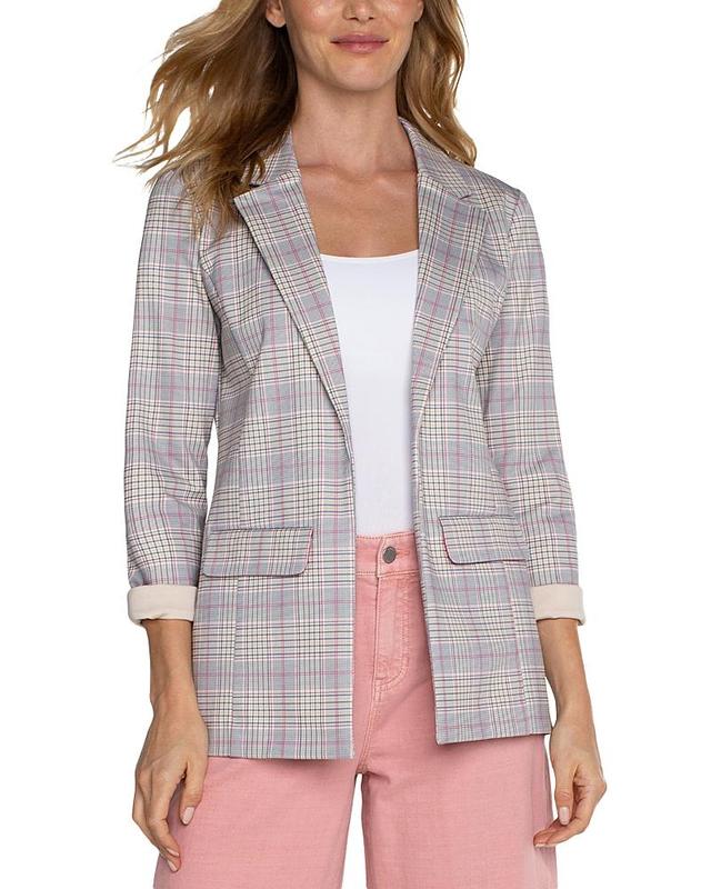 Liverpool Los Angeles Plaid Boyfriend Blazer Product Image