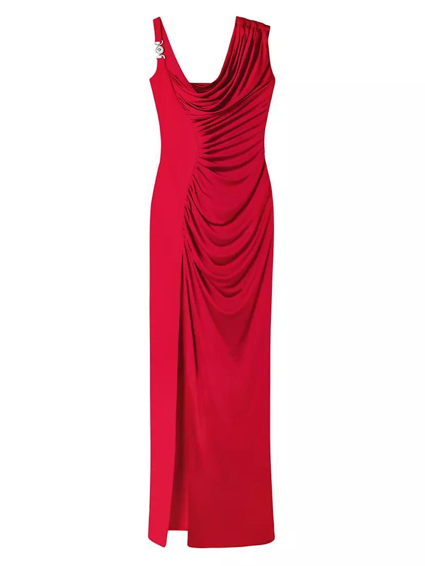 Womens Draped Liquid Jersey Gown Product Image