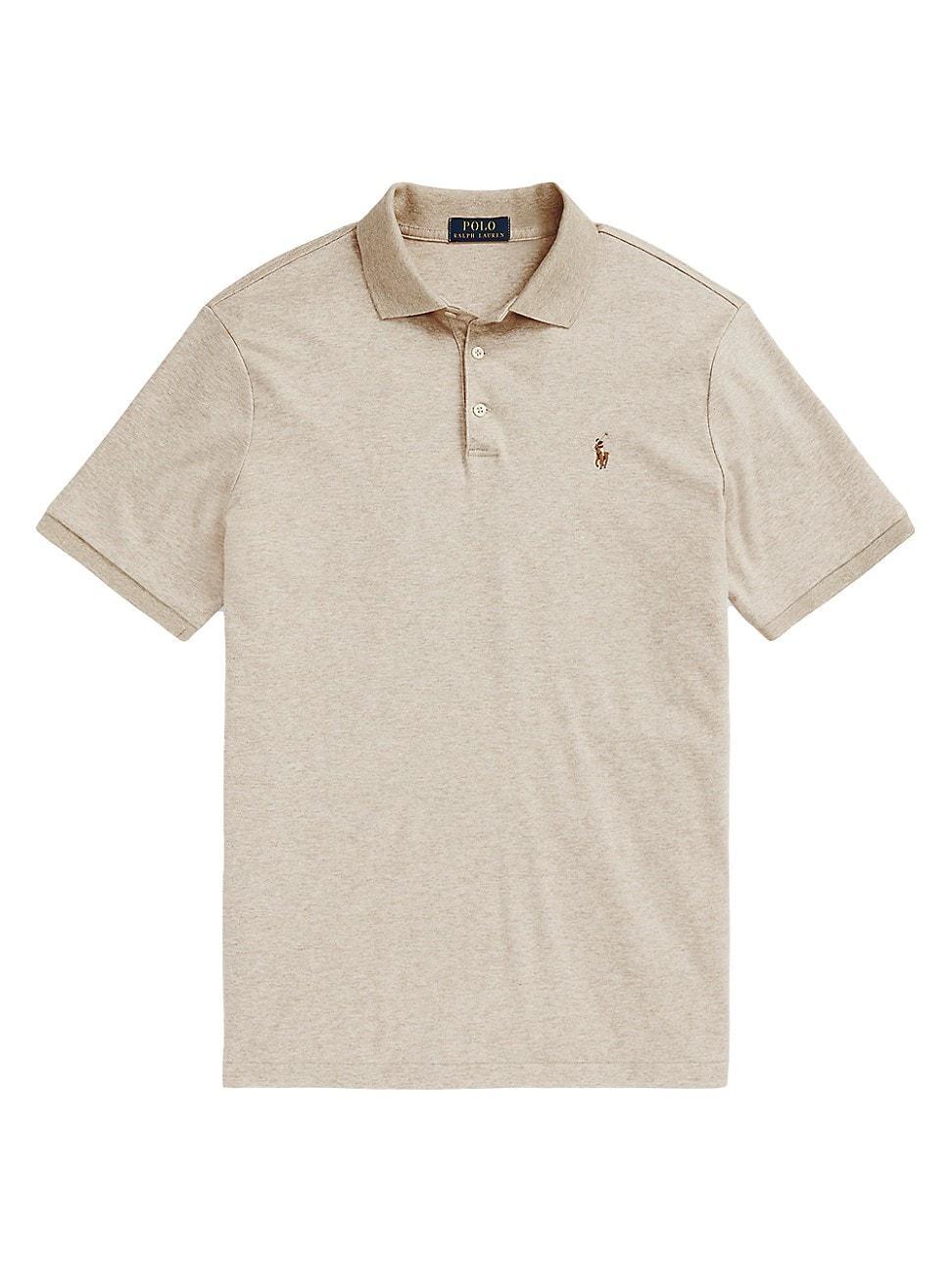 Men's Classic Fit Soft Cotton Polo In Resort Green Heather Product Image