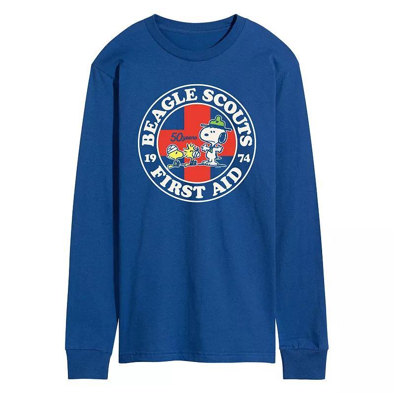 Mens Peanuts Beagle Scout First Aid Long Sleeve Graphic Tee Product Image