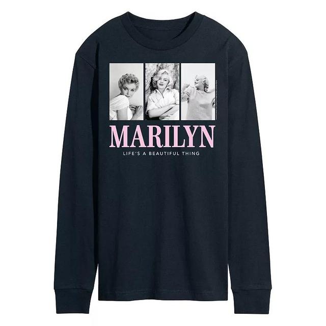 Mens Marilyn Monroe Beautiful Tee Blue Product Image