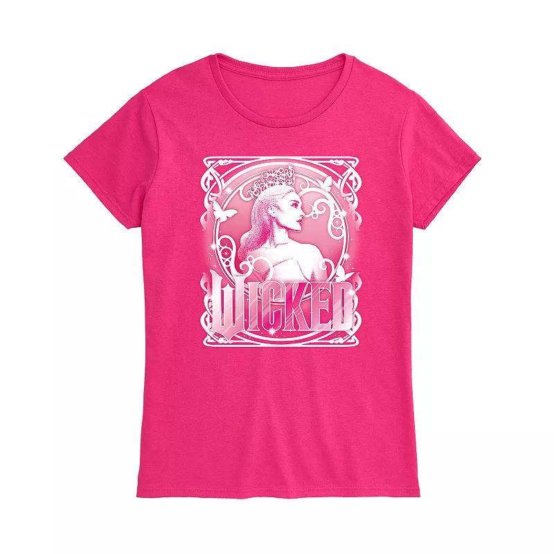 Womens Wicked Glinda Portrait Graphic Tee Pink Product Image