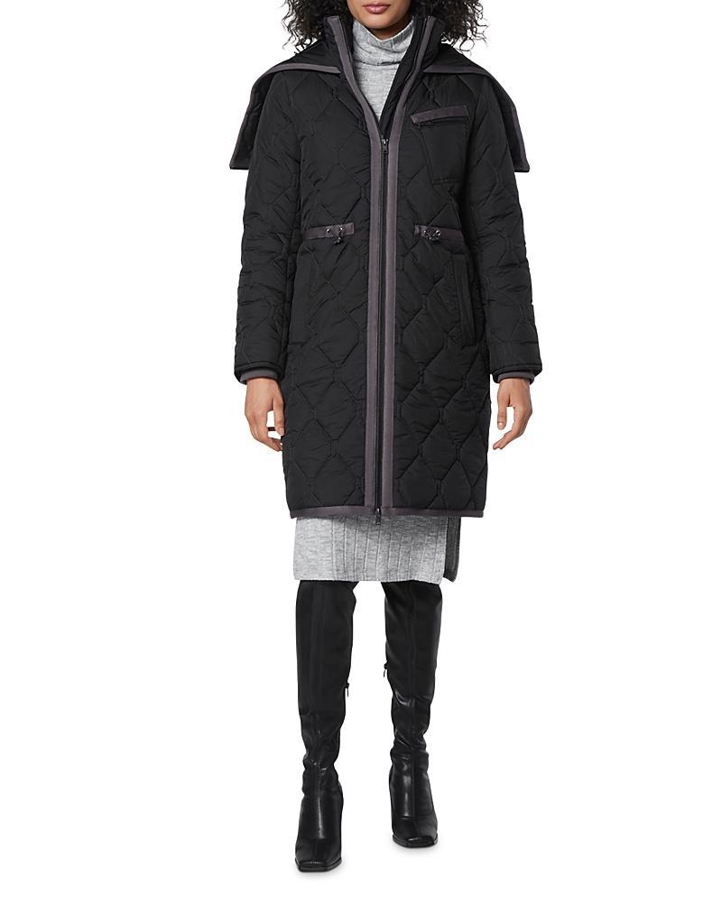 Andrew Marc Womens Savoy Quilted Anorak Coat - Surf Product Image