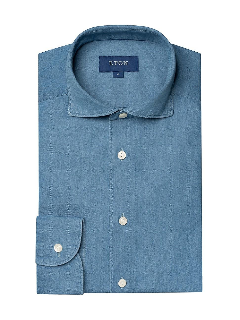 Mens Wardrobe Essentials Slim-Fit Denim Shirt Product Image