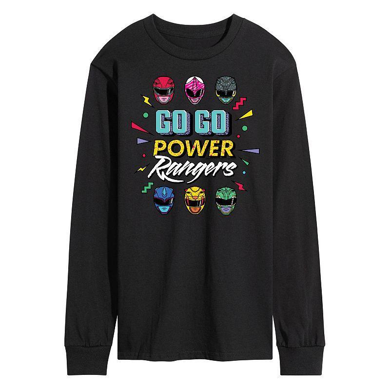 Mens Power Rangers Go Go Long Sleeve Graphic Tee Product Image