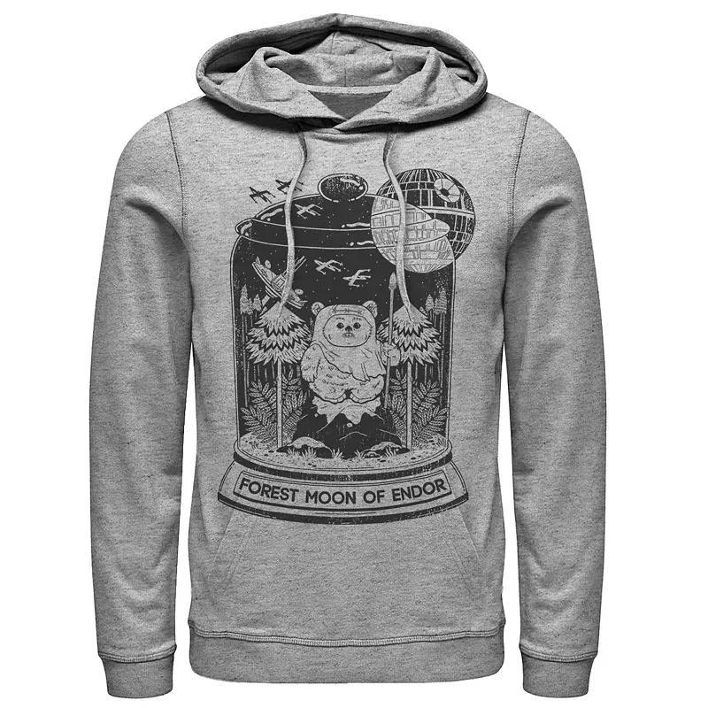 Mens Star Wars Ewok Terrarium Hoodie Athletic Grey Product Image