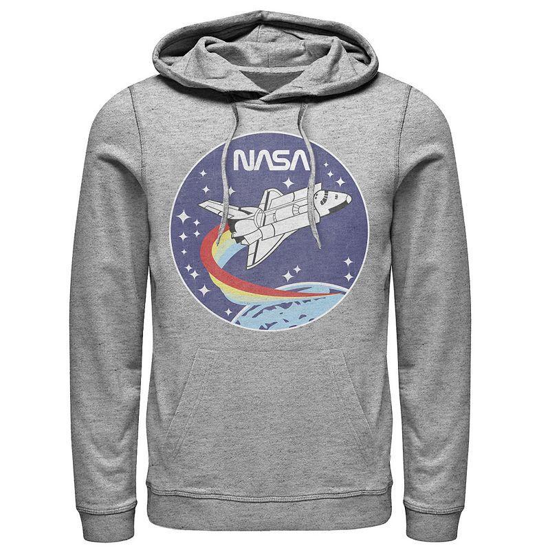 Mens NASA Shuttle Launch Orbit Circle Patch Hoodie Product Image