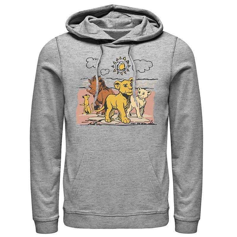 Disneys The Lion King Mens Simba, Nala, Timon & Pumba Graphic Hoodie Product Image