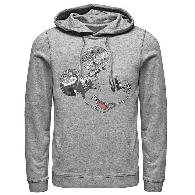 Disneys Mickey And Friends Mickey Comic Mens Hoodie Athletic Grey Product Image