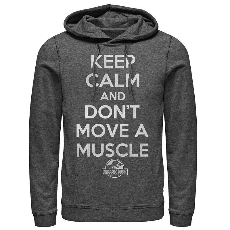 Mens Jurassic Park Keep Calm & Dont Move Hoodie Blue Product Image