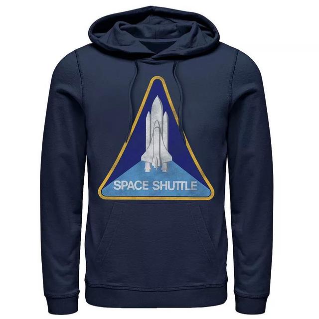 Mens NASA Space Shuttle Triangle Emblem Hoodie Blue Product Image