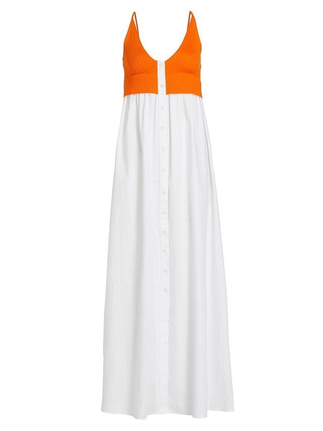 Womens Mix Media Maxi Dress Product Image