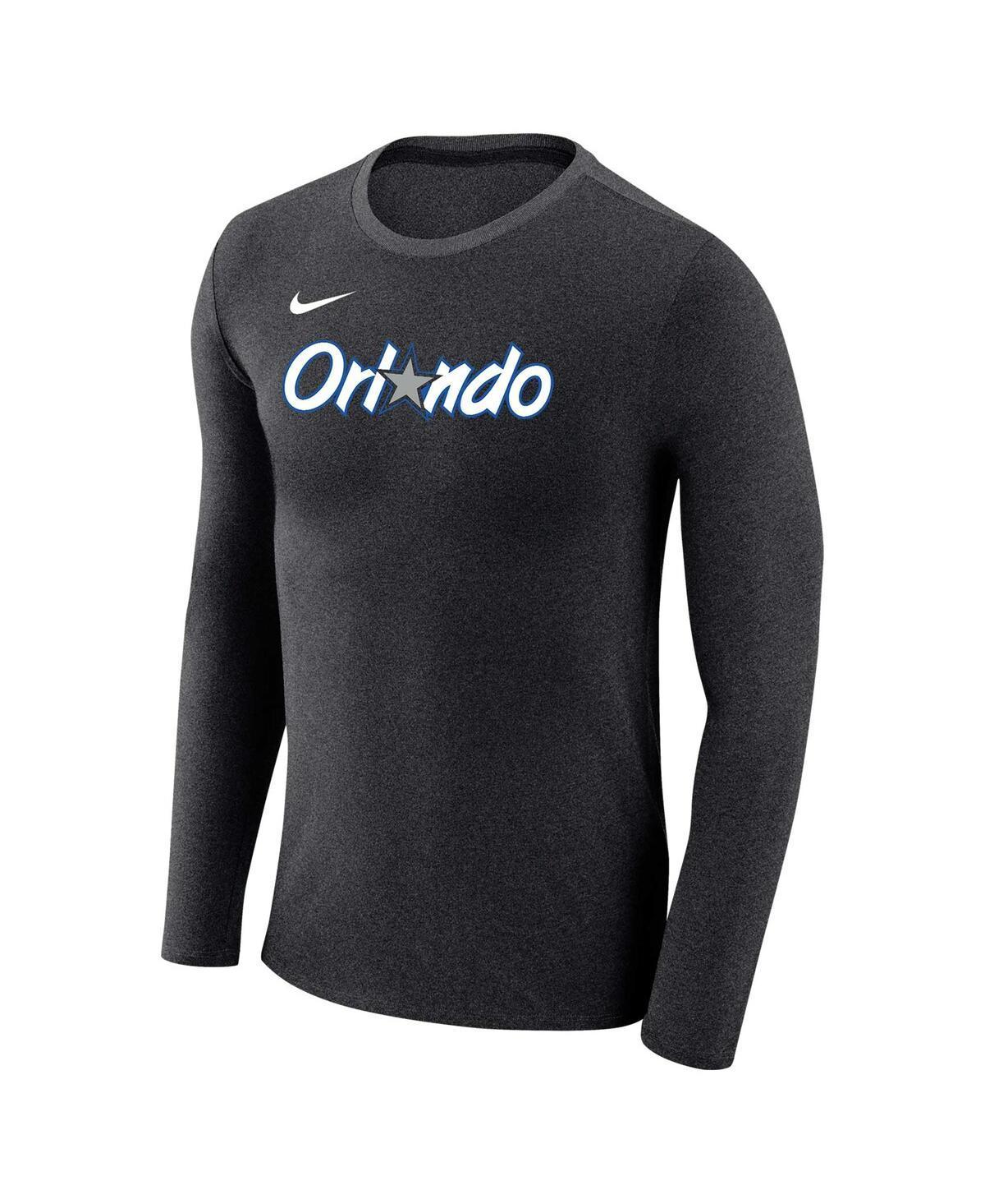 Mens Nike Black Orlando Magic Classic Edition Marled Long Sleeve T-shirt Product Image