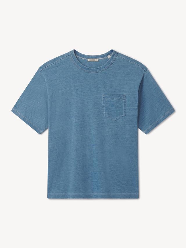 L025 Indigo-Dipped Yuma 90s Boxy Pocket Tee Product Image