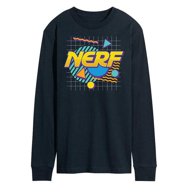 Mens Nerf Logo New Wave Long Sleeve Graphic Tee Blue Product Image