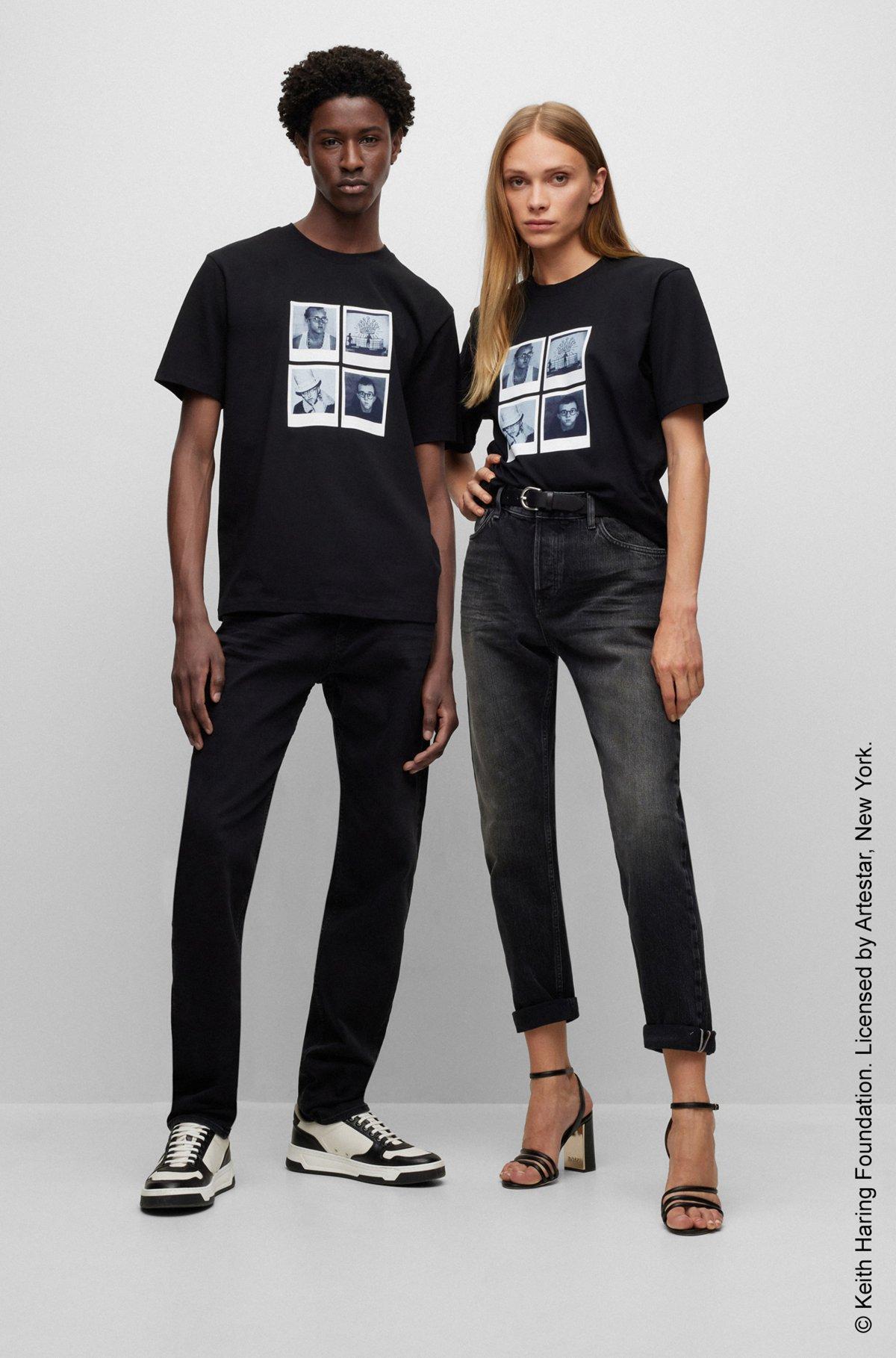 BOSS x Keith Haring gender-neutral T-shirt with photographic artwork Product Image