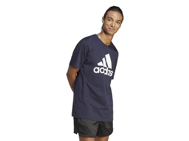 Mens adidas Classic Badge of Sport Tee Dark Gray Grey Product Image