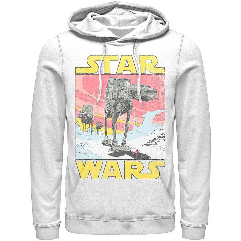 Mens Star Wars At-AT Retro Poster Hoodie Blue Product Image