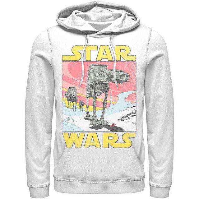 Mens Star Wars At-AT Retro Poster Hoodie Blue Product Image