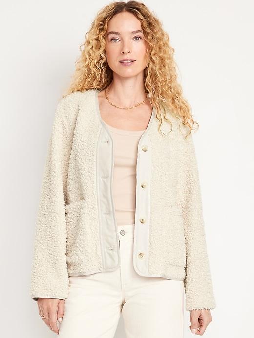 Button-Down Sherpa Jacket Product Image