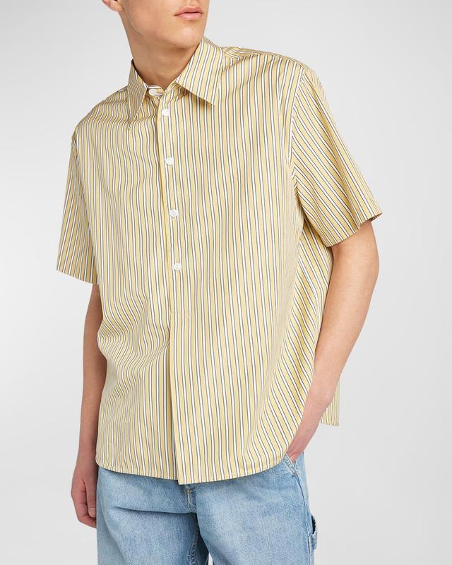 Mens Outline Stripe Poplin Sport Shirt Product Image