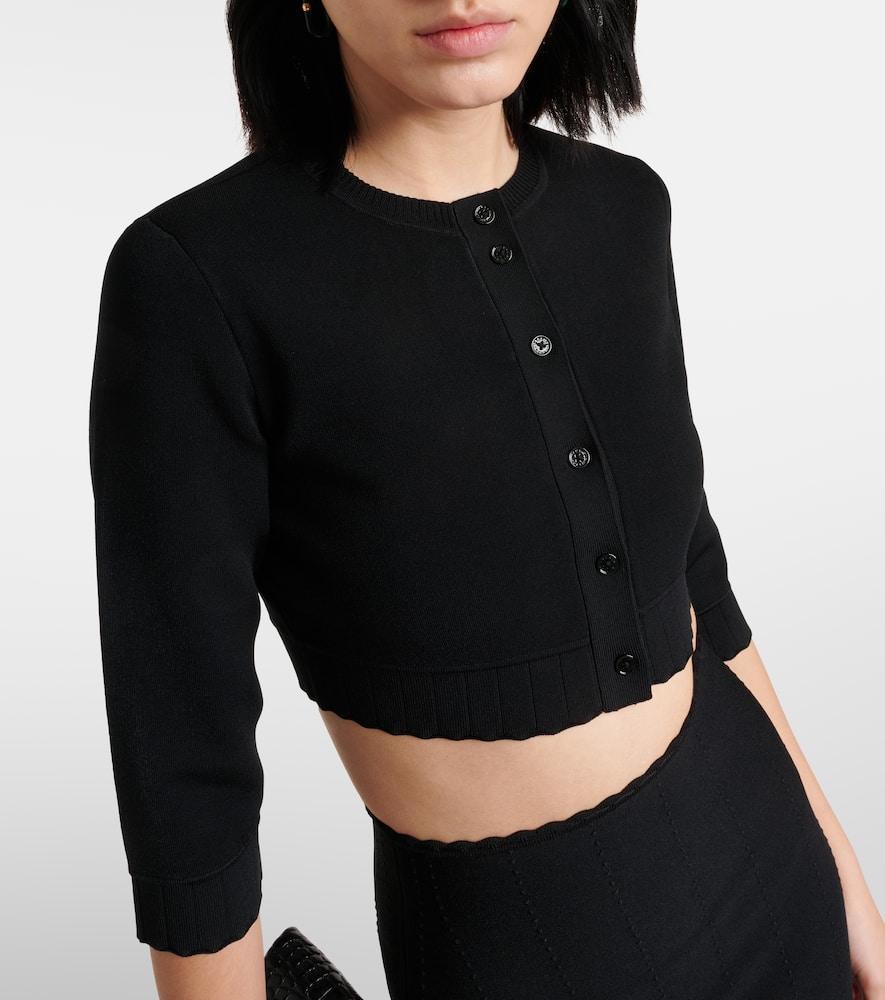 Cropped Cardigan In Black Product Image