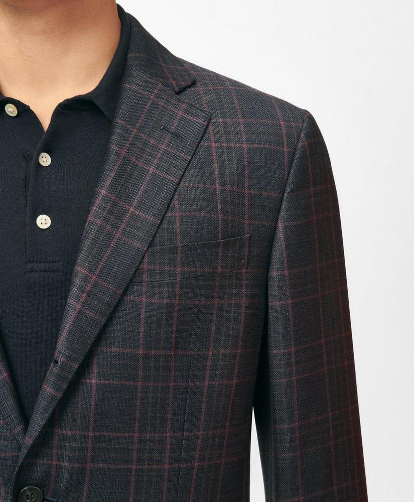 Slim Fit Checked Sport Coat in Hopsack Wool Product Image