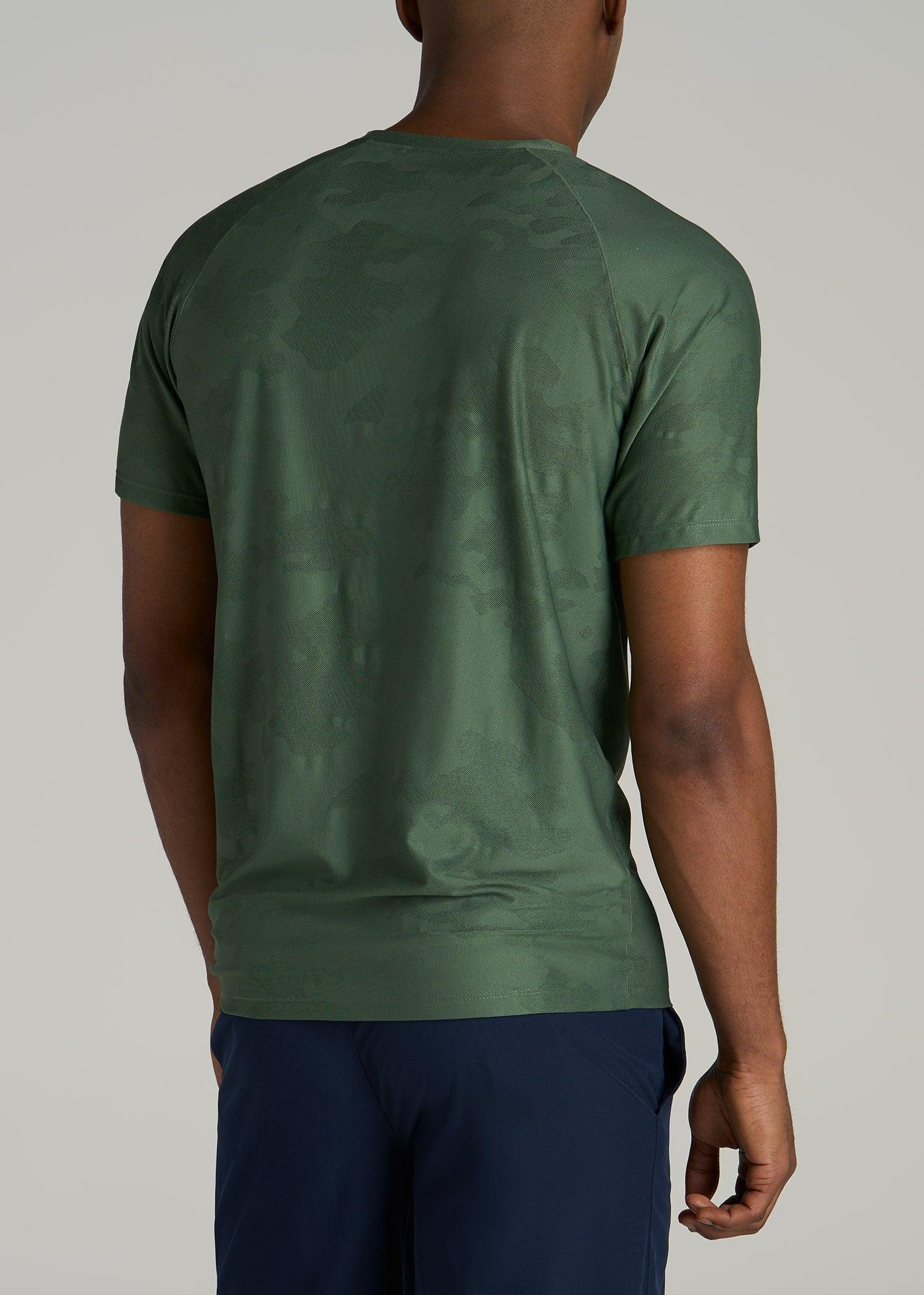 Raglan Training T-Shirt for Tall Men in Forest Green Male Product Image