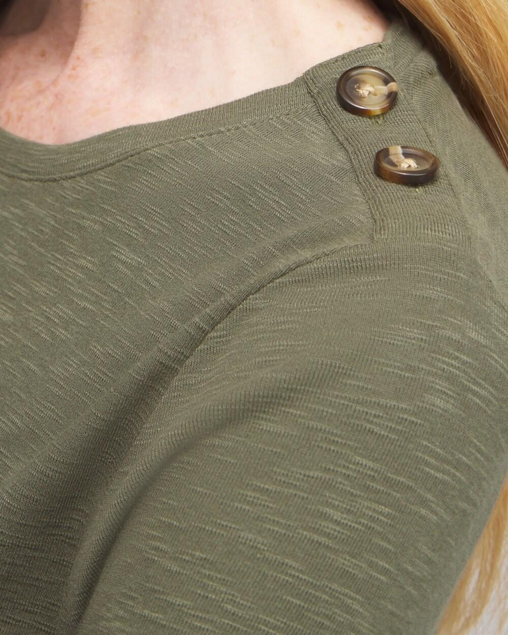 Button Trim Ribbed Tunic Product Image