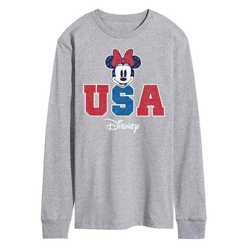 Disneys Minnie Mouse Mens USA Long Sleeve Blue Product Image