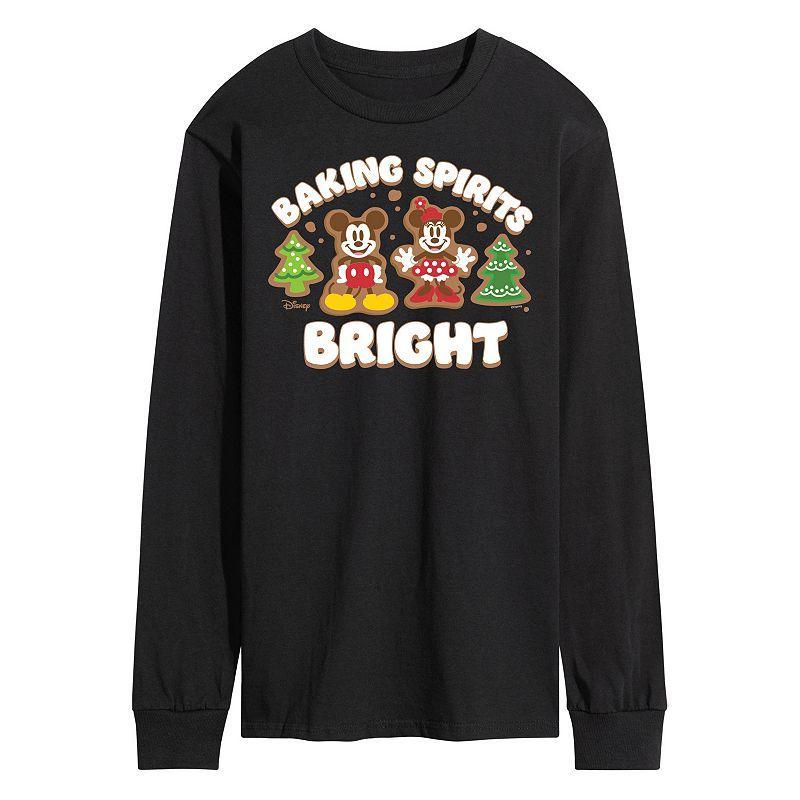 Disneys Mickey & Minnie Mouse Mens Baking Spirits Bright Long Sleeve Graphic Tee Product Image